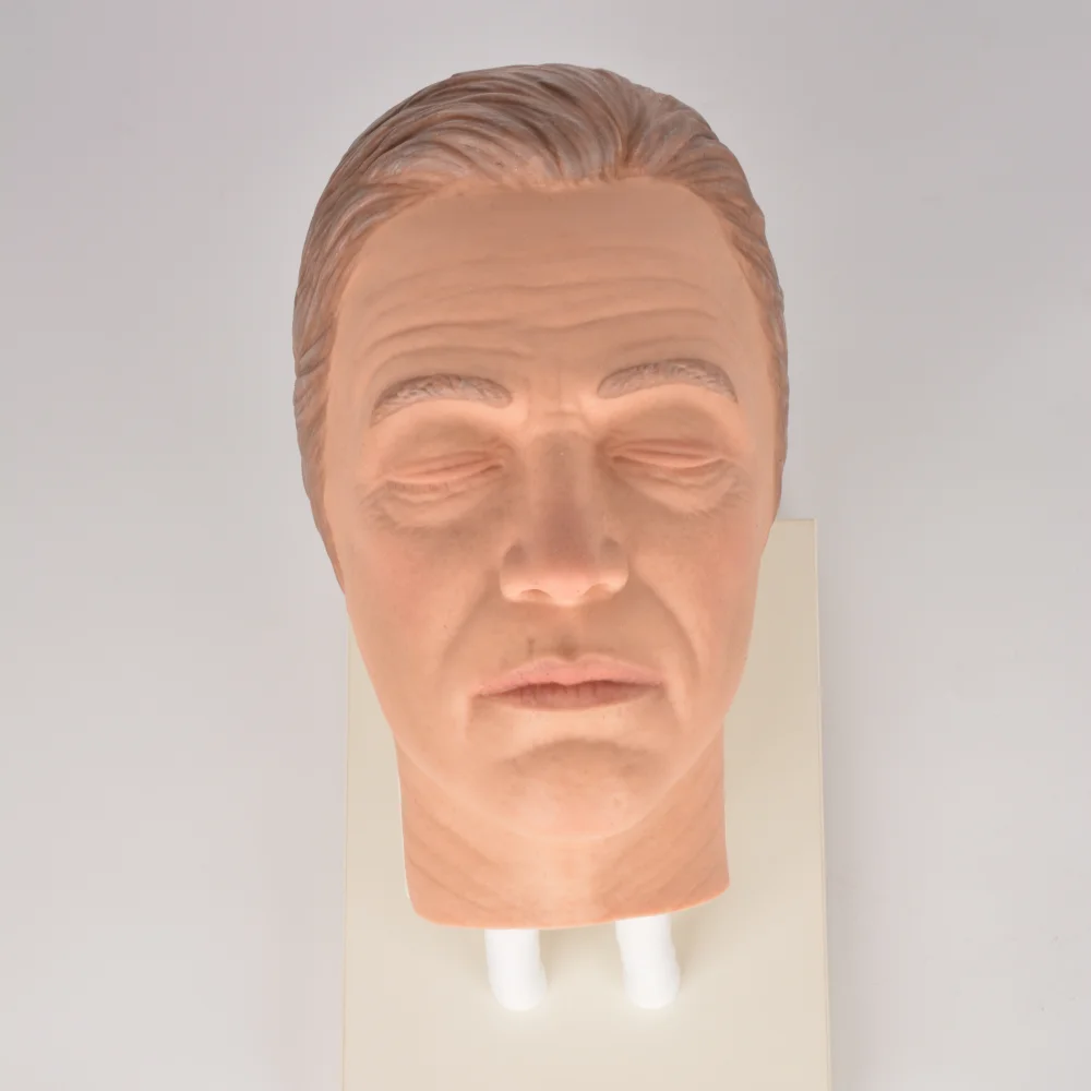 Male Realistic Injection Mannequin Face Training Model Training Head for Facial Injections Light Skin with Masculine Features 6