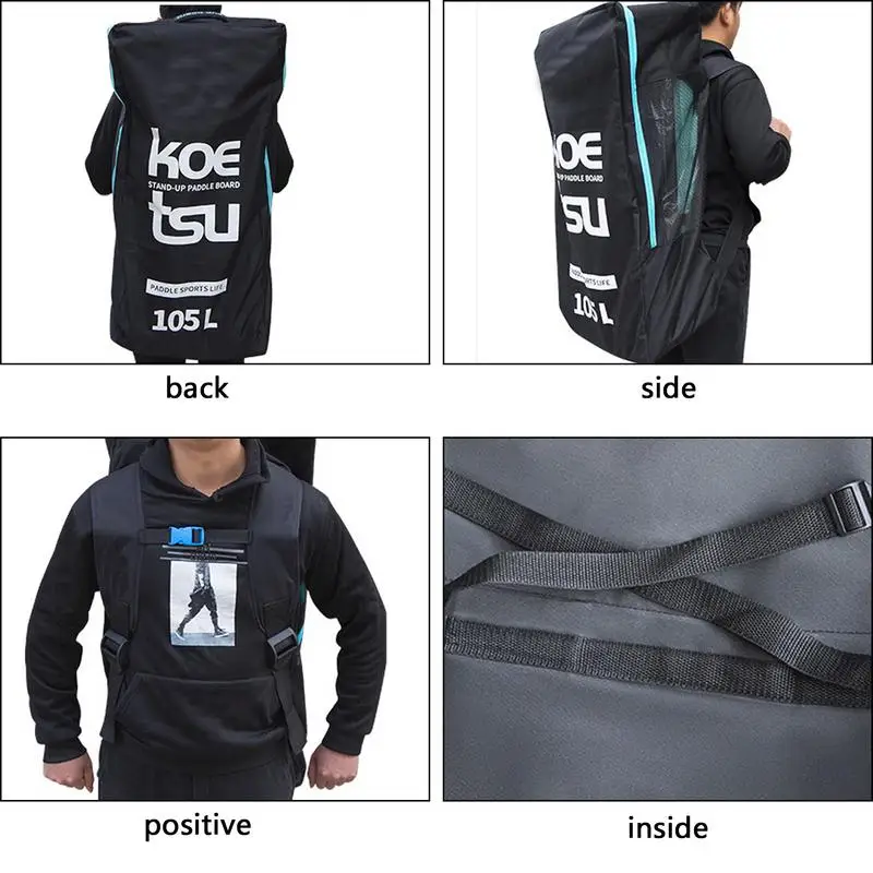 105L Travel Paddle board Backpack for Inflatable Paddleboard SUPs Stand Up Board Carrying Bag Sap SUPs Board Shoulder Backpack