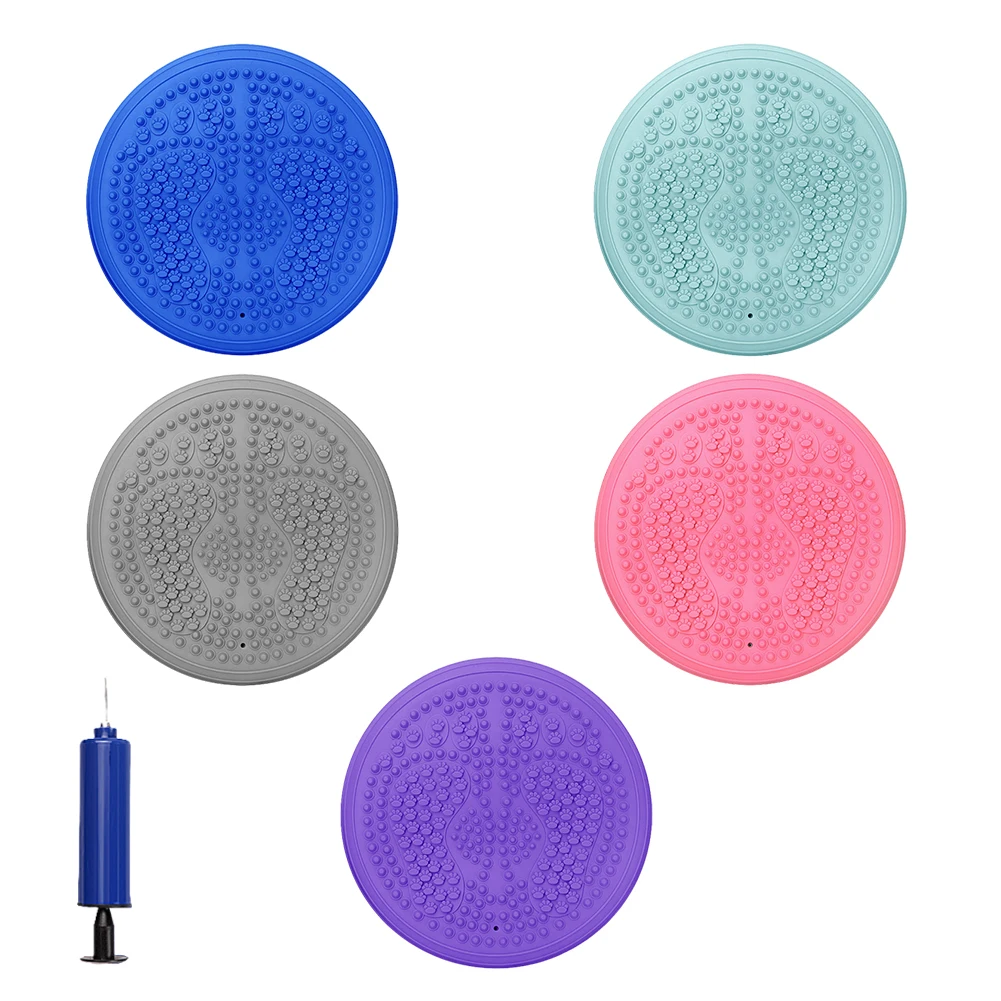 밸런스 디스크 양면 코어 밸런스 디스크 트레이너 미끄럼 방지 풍선 밸런스 패드 조정 안정성을위한 흔들리는 쿠션