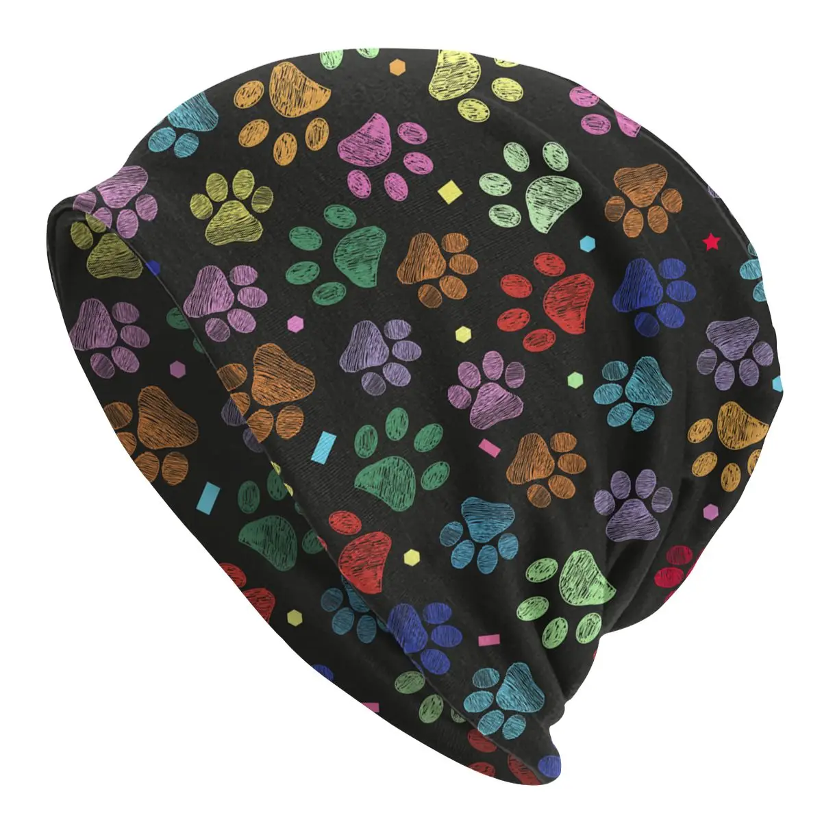 

Cute Animal Paw Pattern Bonnet Hat Knitted Hat Fashion Outdoor Skullies Beanies Hat Unisex Warm Thermal Elastic Caps