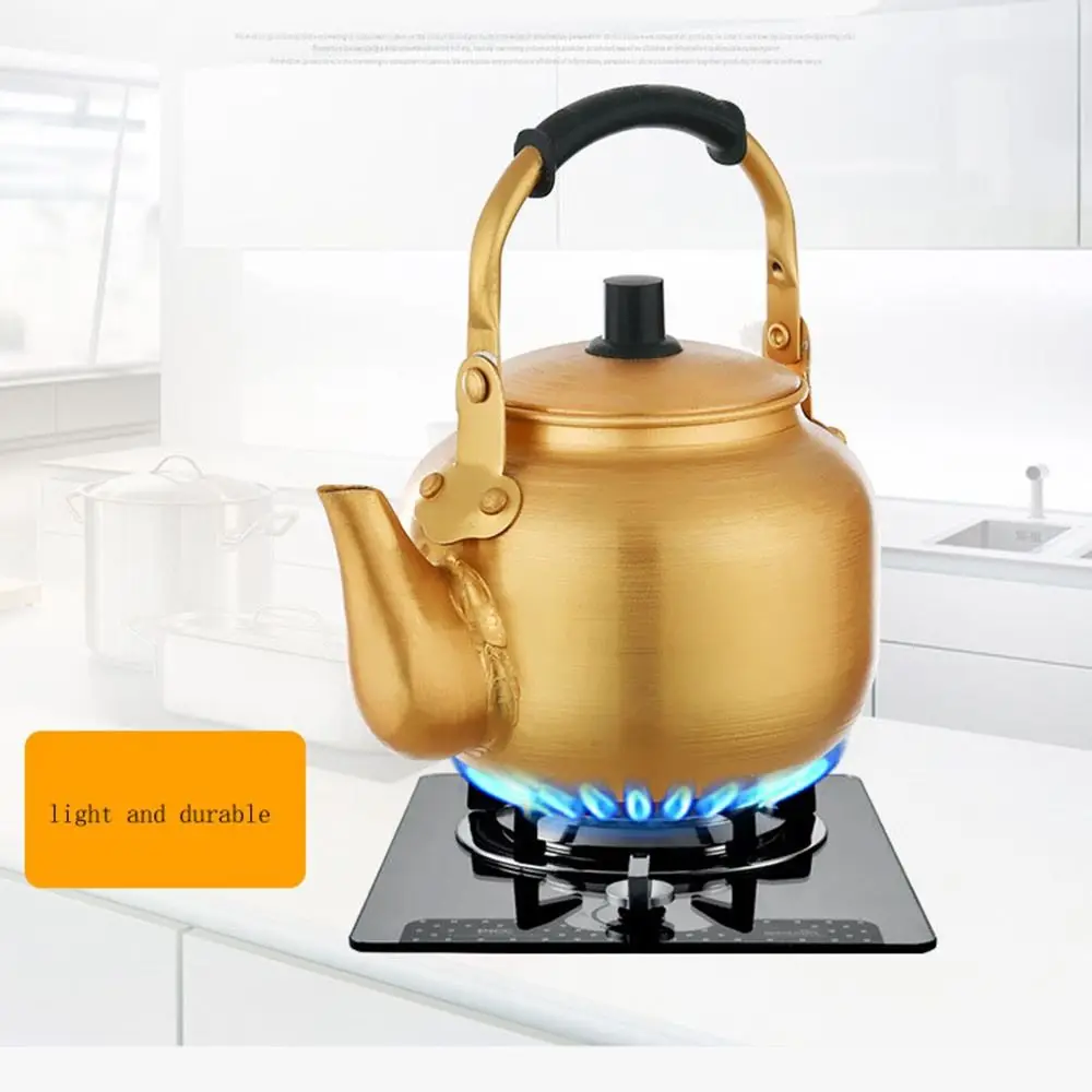 Folding Kettle Whistling Teapot Portable Folding Kettle 0.75-4L Large Capacity Gold Aluminum Kettle Household Water Kettle Outdoor Portable Teapot Coffee Pot Kitchen Accessories