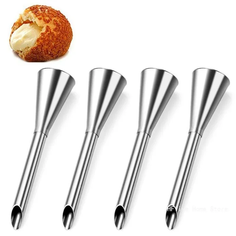Stainless Steel Icing Piping Nozzle, Cream Beak Pastry, Puff Cream Injector, Cake Nozzle Tips, Baking Tool, Cake Decorating Tool