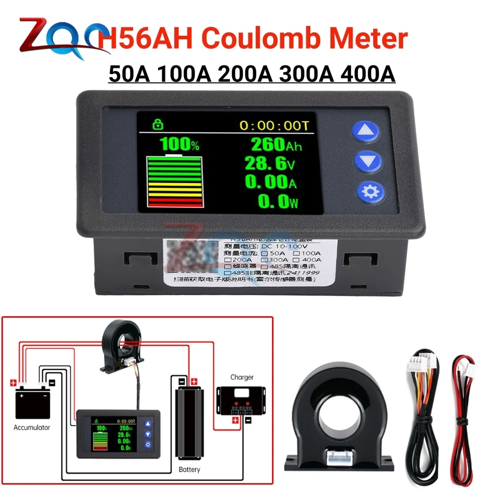 Monitor Batteria DC 0-300 V Misuratore Capacità Tensione - Foto 3