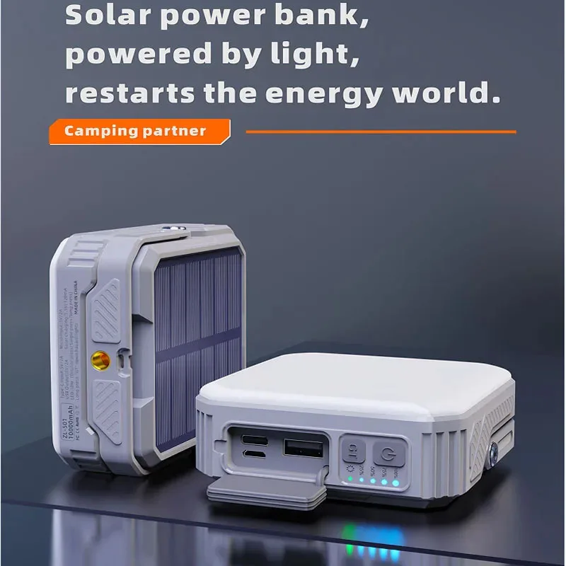 Solar Camping light 20000mAh Power Bank Charging Powerbank External Battery Portable Charger Spare battery For iphone Samsung 5