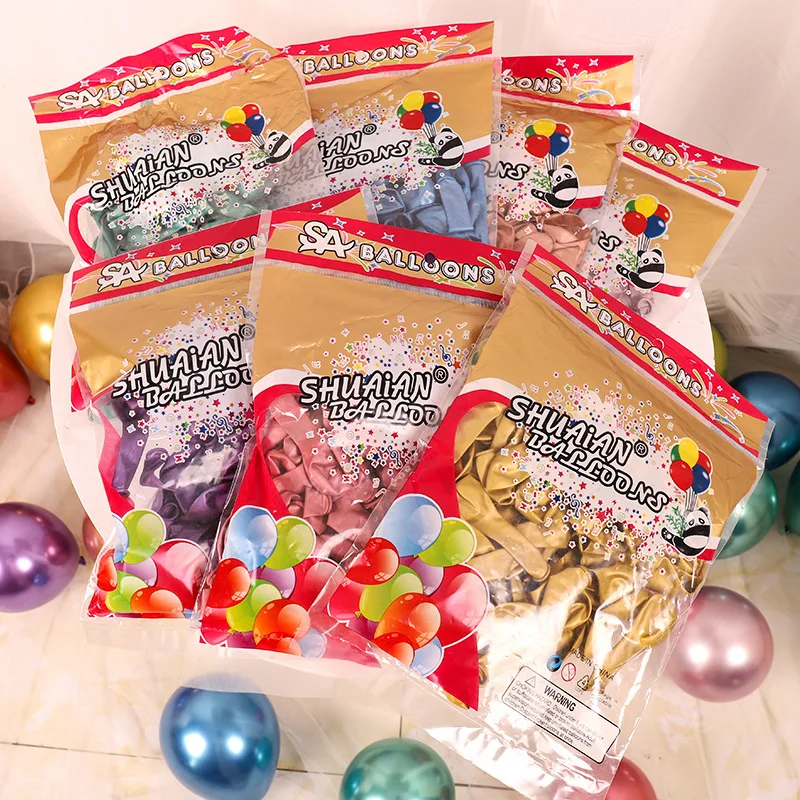 Palloncino In Lattice 5" Perla Metallizzato 100 Pz 13 Cm