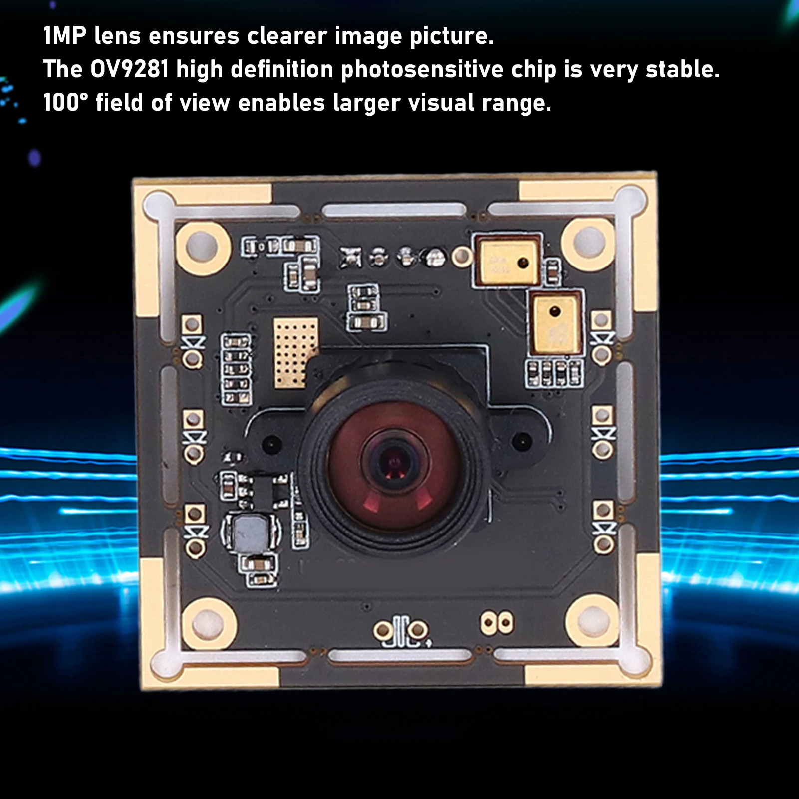 HBVCAM-W20282CS V11 카메라 모듈 1MP 100 ° 광각 USB 2.0 OV9281 칩 프리 드라이버 보드 액세서리