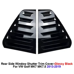 Rear Side Window Shutter Trim Cover Triangle Guard - Volkswagen Golf Accessories - Golf MK7 MK7.5 (Glossy Black)