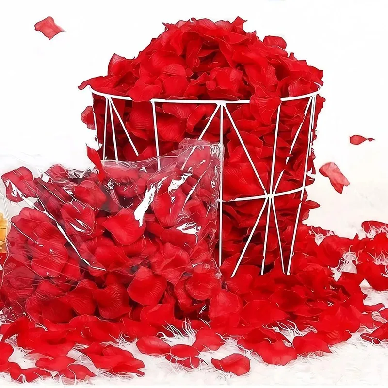 Fake Roses 1000pcs 500/1000Pcs Artificial Fake Rose Petals Silk Roses Petal Flower ...