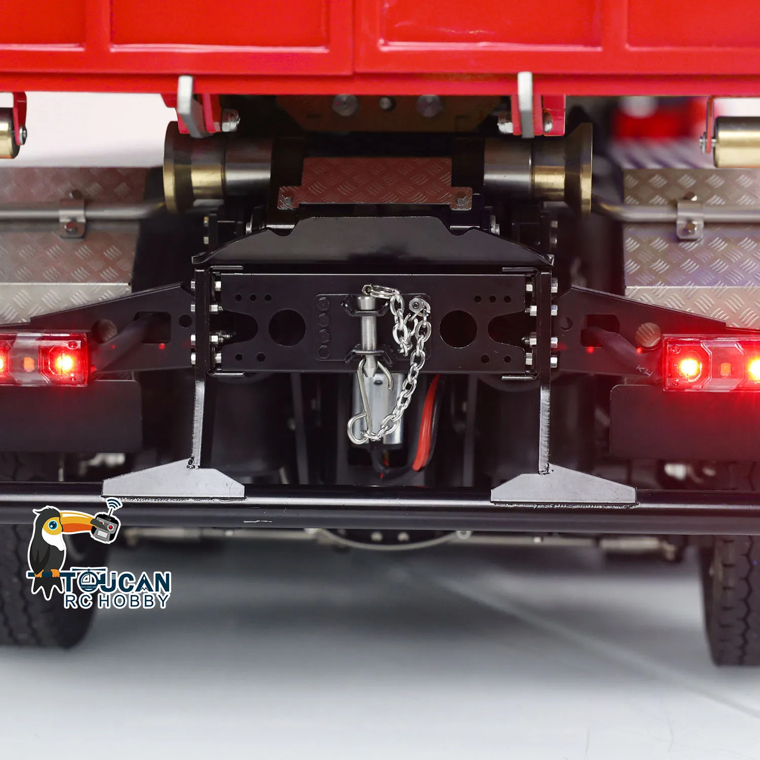 1/14 RC Hydraulic Full-dump 8x8 Truck Metal Roll Off Dumper Car 3-speed Gearbox Model with Light Sound Rear Axle Lifting TH23685 6