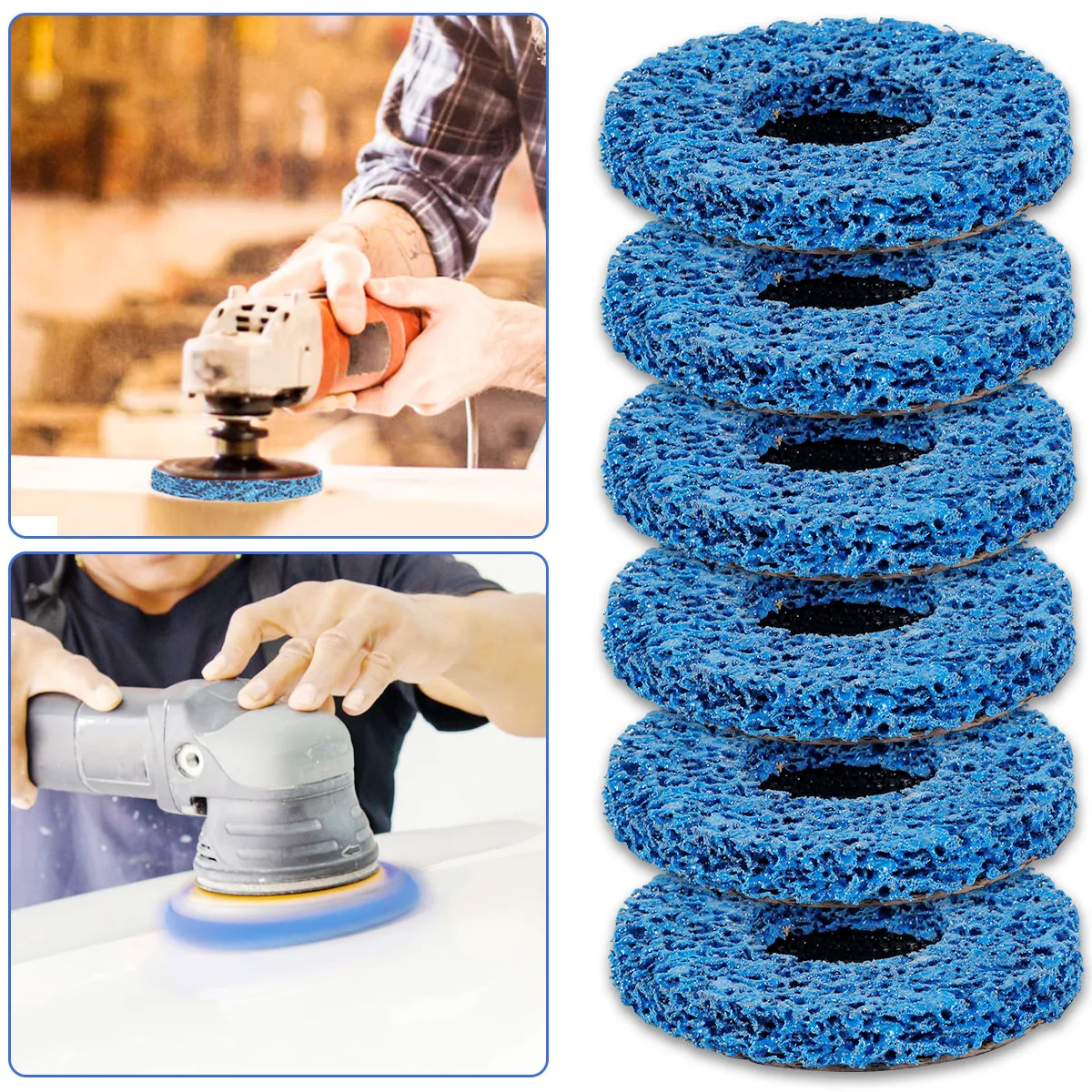 

6Pcs Paint Removal Disc Quick Stripping Discs Multipurpose Rust Remover Wheel Wear-Resistant Paint Stripper Wheel Replacement