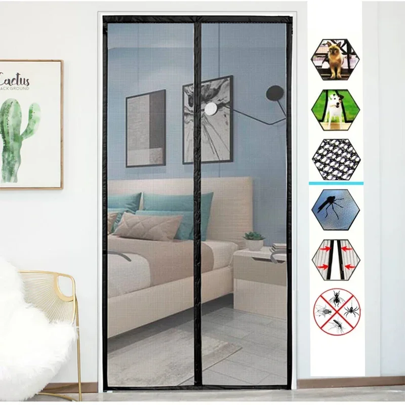 Mosquito proof curtain high-end magnetic screen door encrypted household bedroom partition customized screen window in summer