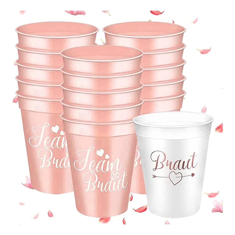 

16 PCS Team Bride And Bride To Be Bachelorette Party Cups Bridal Maid Decorations Bachelorette Party Cups Party Decoration