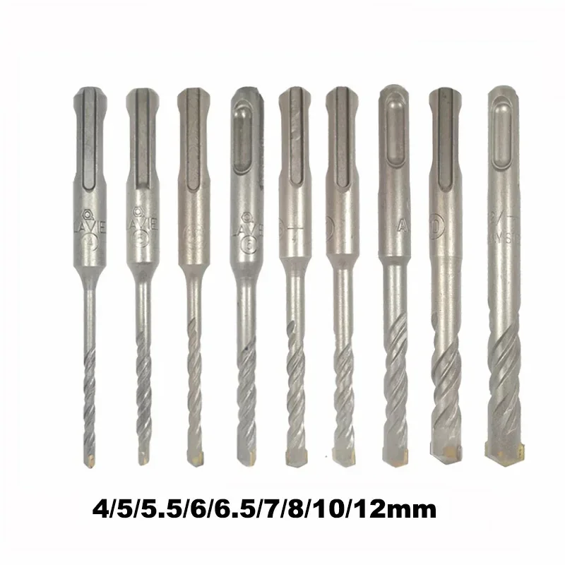 

9pcs Electric Hammer SDS Plus Drill Bits Set 110mm Concrete Wall Brick Block Masonry Hole Saw Drilling 4mm 5mm 6mm 017