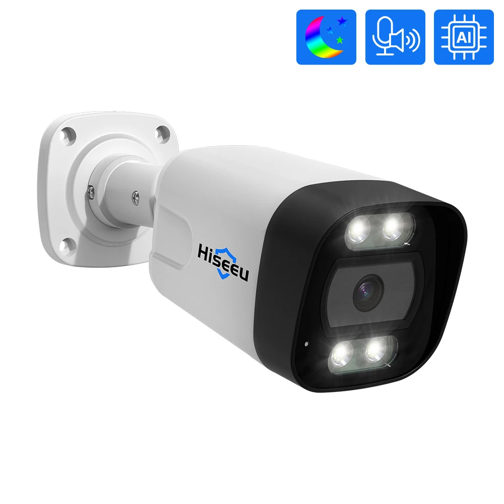 

Hiseeu HB715-PA 4K 5MP POE IP Camera Intelligent Night Vision P2P Motion Detection Two-way Audio H.265 Waterproof Outdoor CCTV