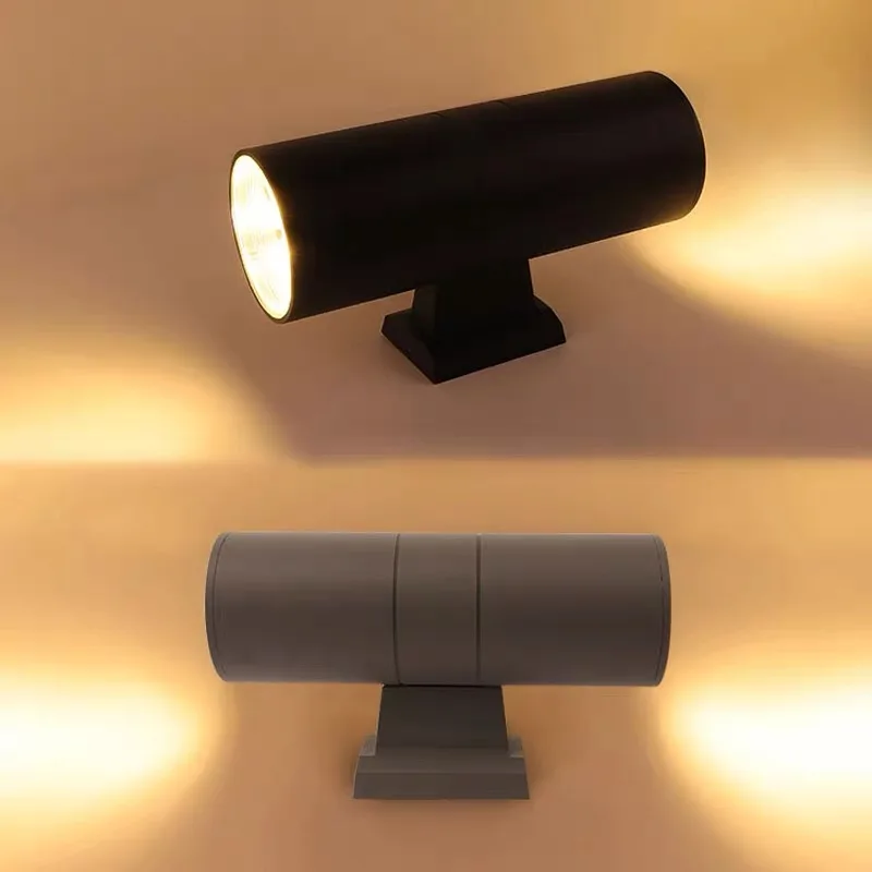 Outdoor wall lamp exterior wall waterproof led washer lamp hotel entrance upper and lower double-headed pillar outdoor two-