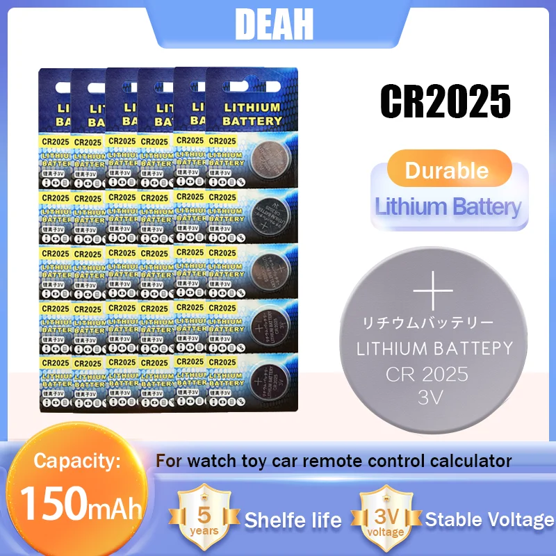 CR2025-CR-2025-3V-Lithium-Battery-DL2025-BR2025-KCR2025-For-Car-Remote ...