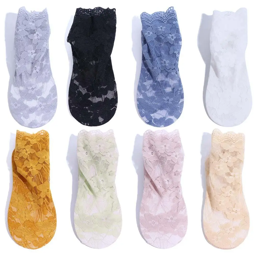 

Breathable Comfortable Girls Flower Summer Hollow Mesh Socks Lace Socks Female Hosiery Women Socks