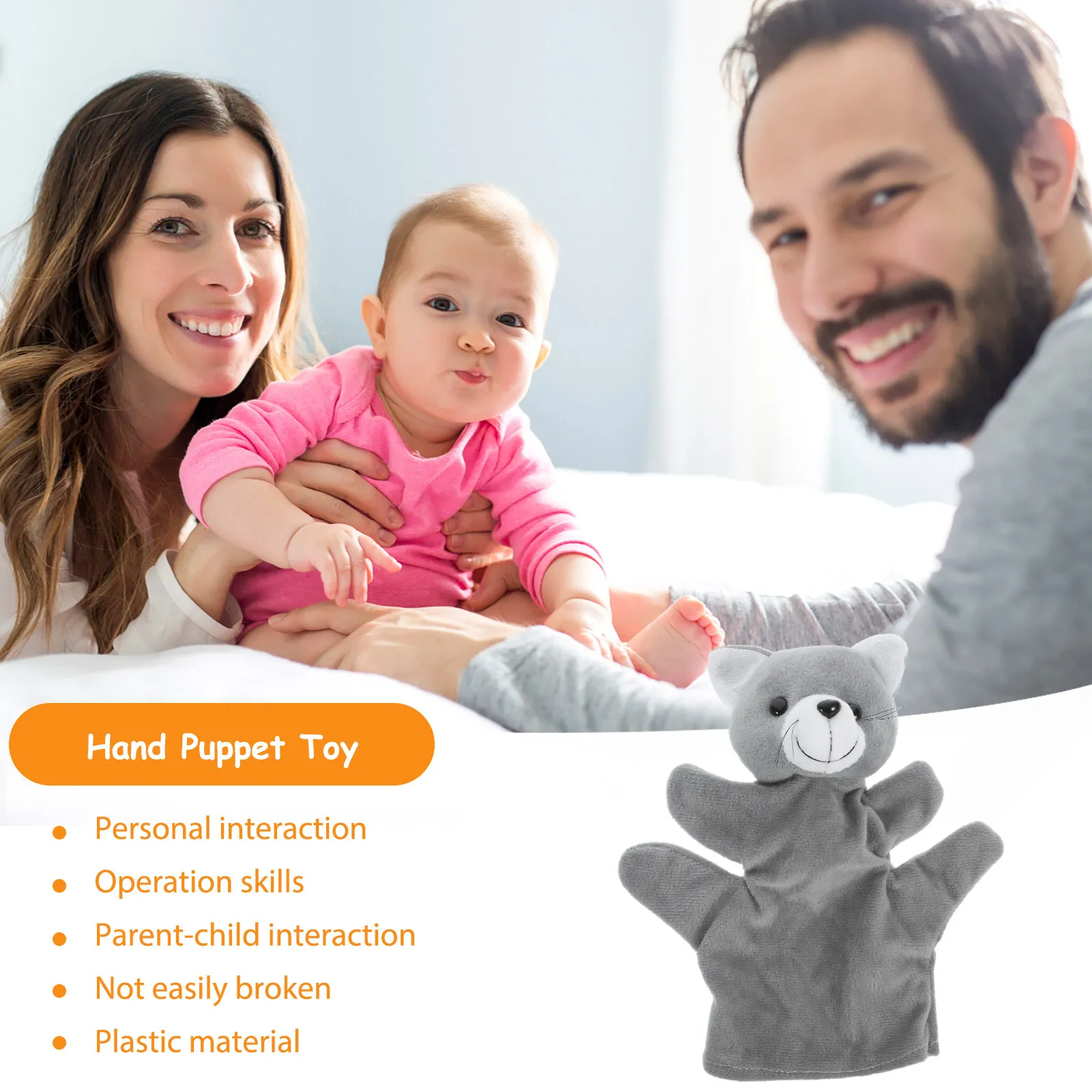 어린이를 위한 대화형 고양이 손인형 이야기 속내기 인형극 역할놀이 교육 학습 활동 유치원 교육