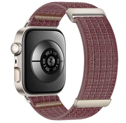 Adjustable Braided Nylon Loop Strap - Premium Replacement Bracelet for Huawei Fit 5 pro (Smoke Purple)