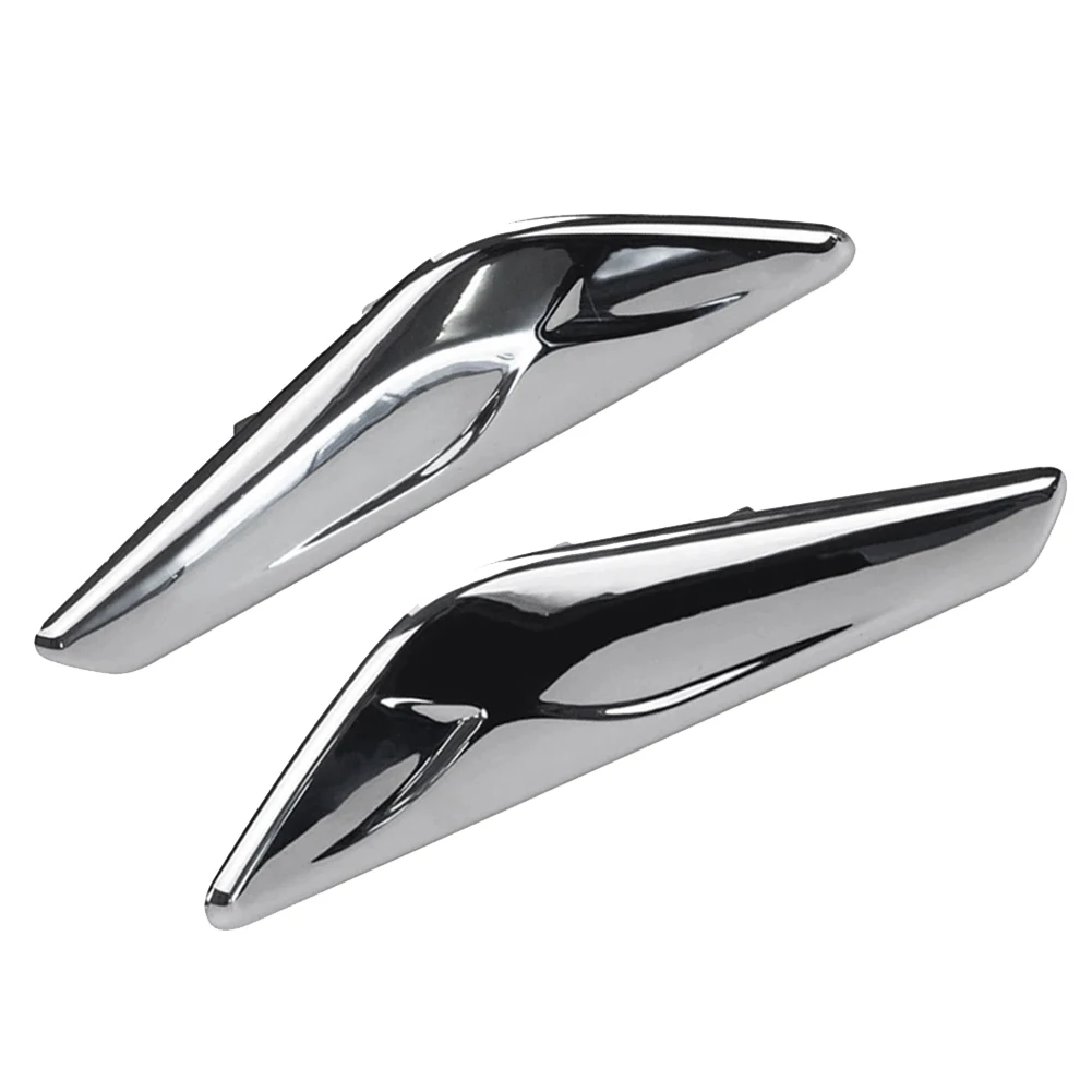 Front Left Side Chrome Fender Trim Finisher Marker Turn Signal Light Lamp Cover Trim for-BMW X3 X4 F25 F26 2013-window door cover trim