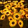 Solar Sunflowers LED Light Outdoor Waterproof Home Flower Lamp Courtyard Pathway Garden Decoration Lamp Lawn Landscape Lighting 2