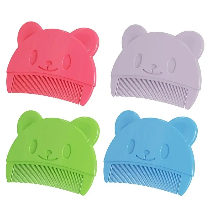 Infant Hair Comb Cartoon Bear Hair Combs Cradle Caps for Children Sensitive Skin