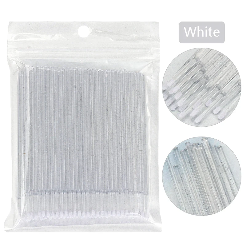 100Pcs Eyelash Cleaning Brush Lash Extension Micro Cotton Swab Individual thumbnail 8