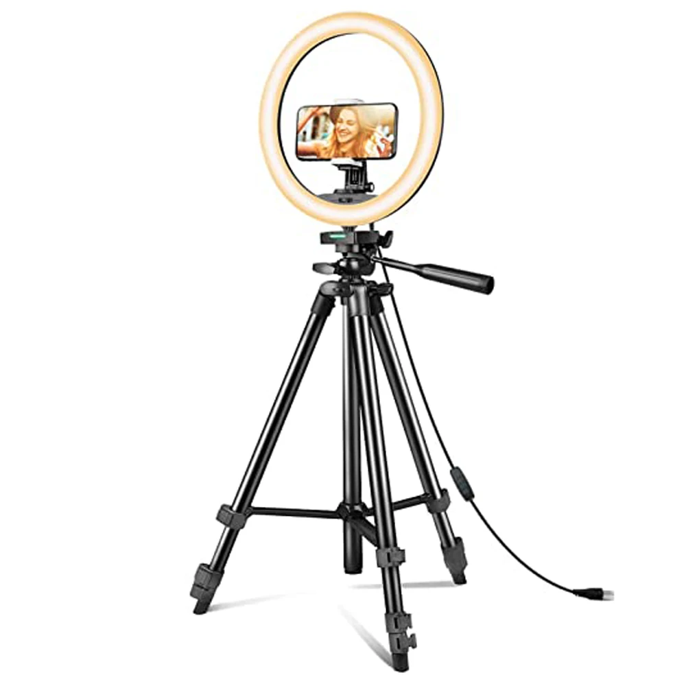 

30cm 12'' Ring Light with Tripod Stand,LED Selfie Ring Light Phone Holder for Photography/Recording/YouTube/TikTok, Compatible