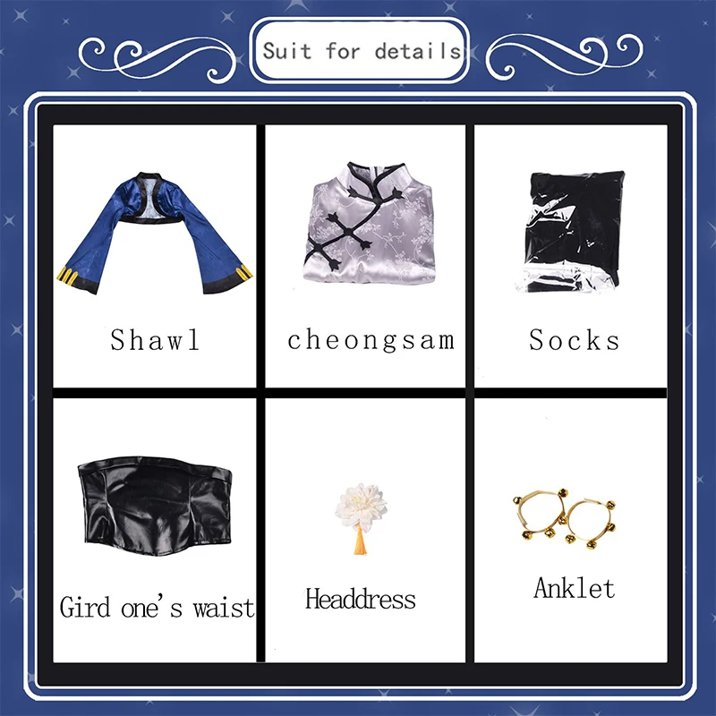 Disfraz de Cosplay de Ran Mao, disfraz de Anime Black Butler, disfraz de Cosplay de Ranmao, peluca Cheongsam, ropa de Cosplay de Black Butler, disfraces de Halloween para mujeres