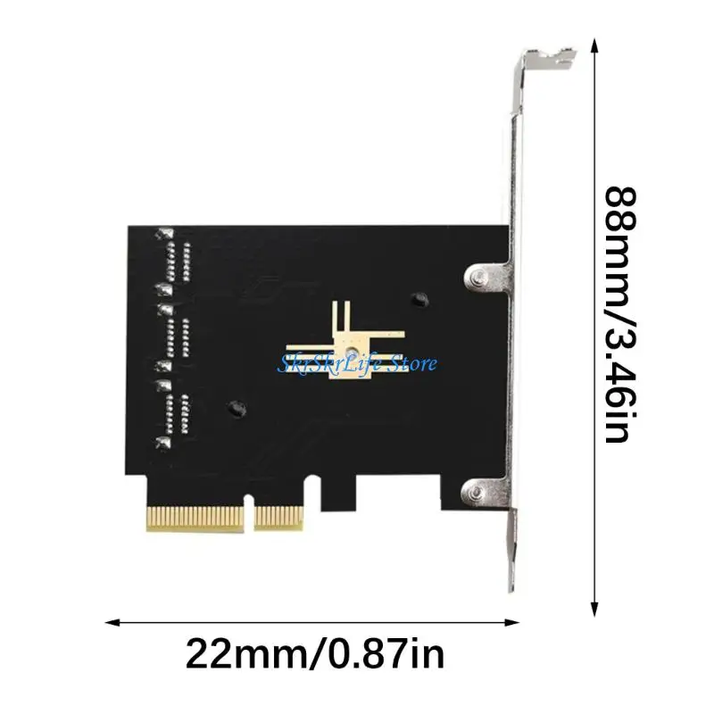 6Gbps 전송 속도와 광범위한 시스템 호환성을 갖춘 E65E 데스크탑 컴퓨터 SATA3.0 확장 카드
