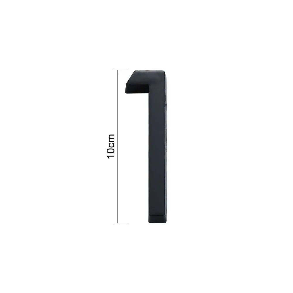 Durable ABS Acrylic Door Label 3D Black ABS Acrylic Numeral Tag Self-Adhesive Number Plate Sign For Home Mailbox Hotel Address