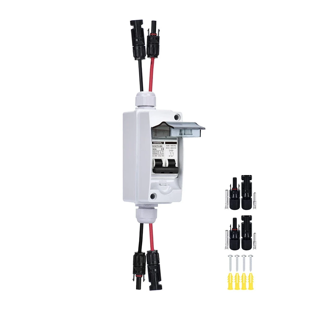 Interruttore Di Disconnessione Cc Da 30 A 12V-400V Interruttore Miniaturizzato Con Scatola Di Distribuzione Ip65 Per Pannelli Solari Plug-And-Play