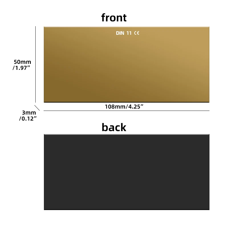 Welding Helmet Lens 3 Each Shade10/11 Gold Welded Glass Lens Helmet Filter Darkening Welded Hardened Glass lens Cover Lens 5.08cm x 10.80cm