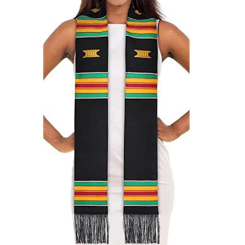 1Pcs/10Pcs Double Layered Tassel Shawl Satin Finish Graduation Ribbon Logo Adult Etiquette Scarf Honor Shoulder Strap Confetti