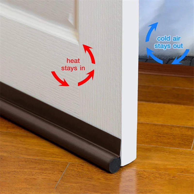PU Under Door Draft Stopper Bottom Door Sealing Strip Wind Noise Acustic Foam Under Door Stripping Seal Blocker Guard Holder