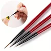 3pcs/set Nail Art Liner Painting Brush Thin Stripe Line Drawing Pen DIY UV Gel Tips French Design Manicure Tools 1