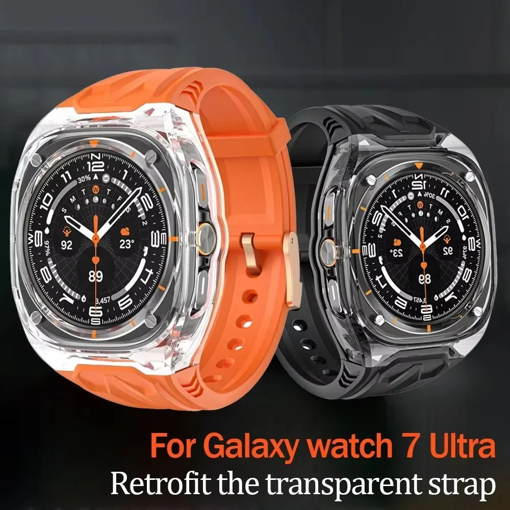 Watch Accessories Watch Case Watch Protective Case For Samsung Galaxy Watch Ultra Case Strap Rambo Richard Modified Transparent One for Samsung Galaxy Watch 47MM TPU band