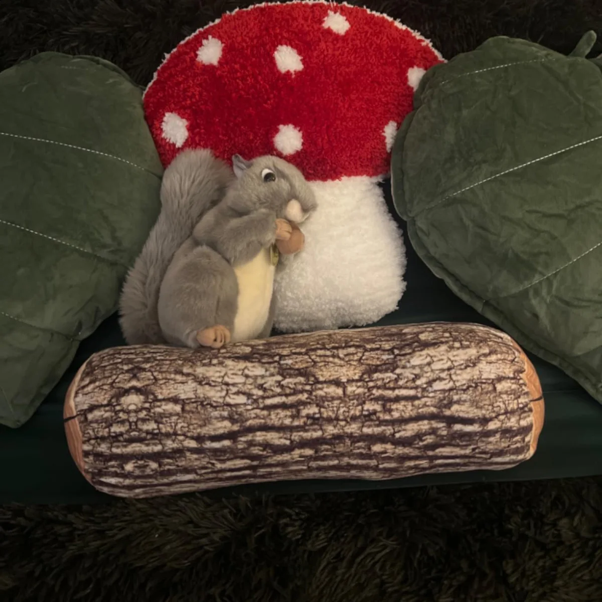 Decorative Cushion Throw Pillow Decorative Round Throw Pillow Comfortable Cute Wood Log Pillow Cushion For Home Couch Sofa Bedroom Living Room