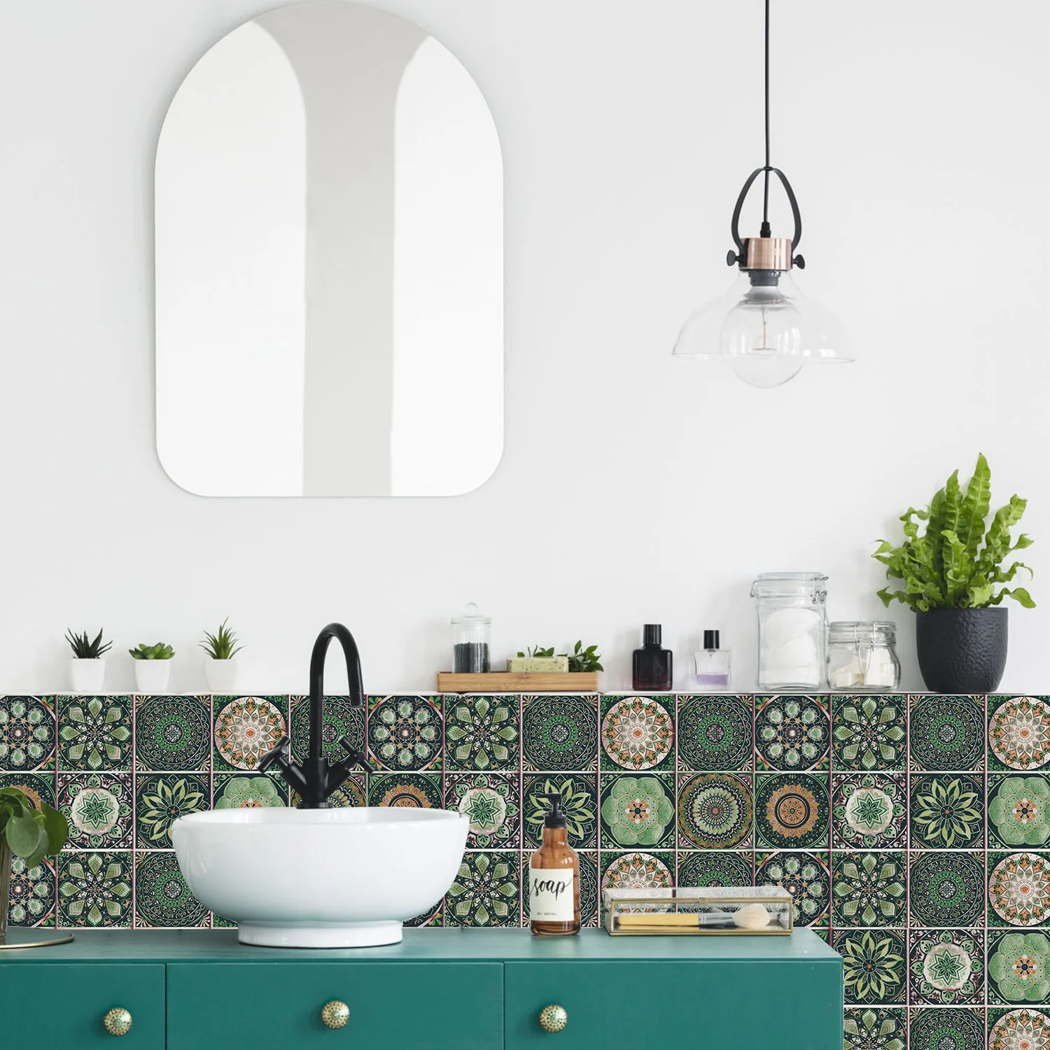 Waterproof Tile Wall Sticker 24pcs, wall stickers,floor stickers,ceramic decals