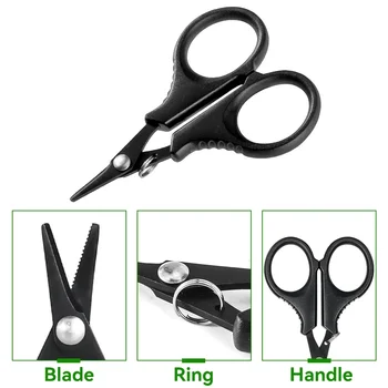Fishing Scissor Multifunctional Titanium Coated Stainless Steel Fishing Scissors Pliers PE Braided Line Fishing Tool Accessories 6