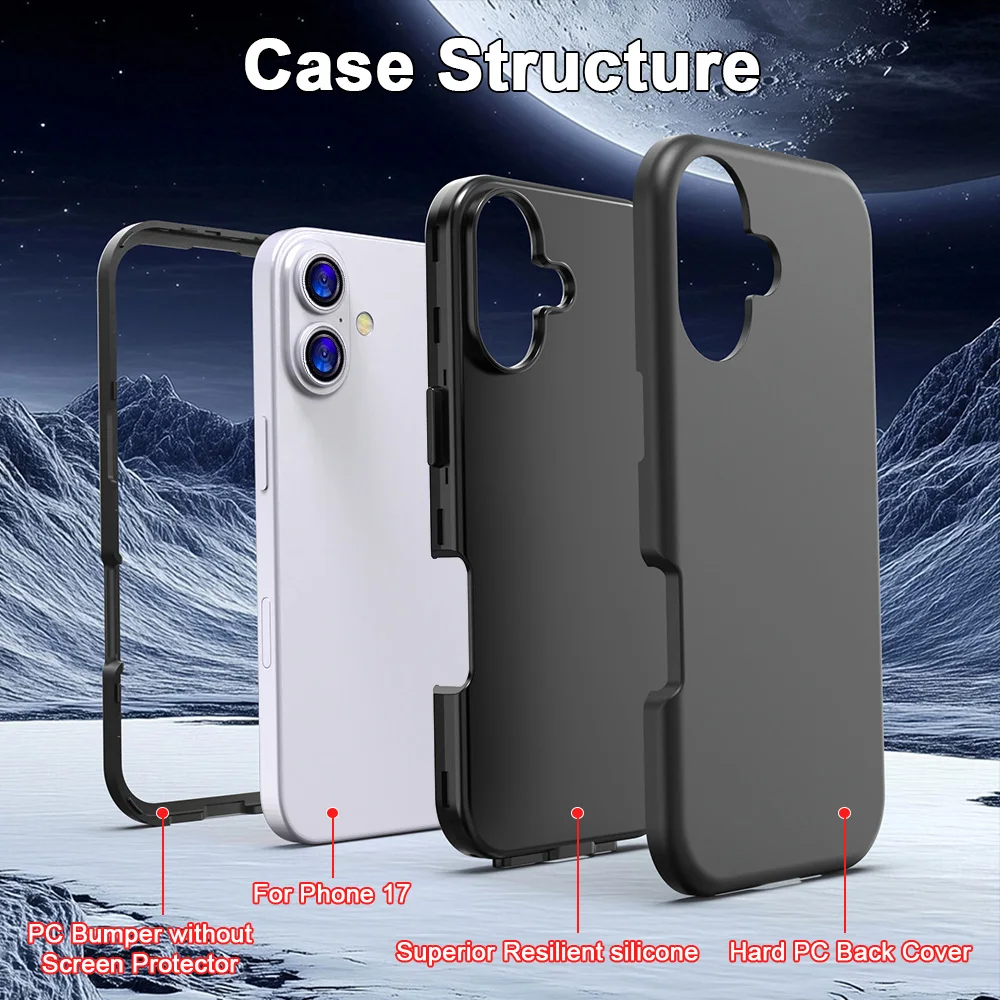 Heavy Duty Armor Rugged Phone Case - Dust-Proof, Drop-Proof, Scratch-Resistant Tough Cover