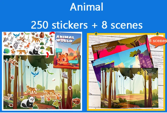 1PCS Sticker Book Crafts for Kids Ages 4-8, Sticker by Number for brain  games,Gifts,Travel Toy - AliExpress