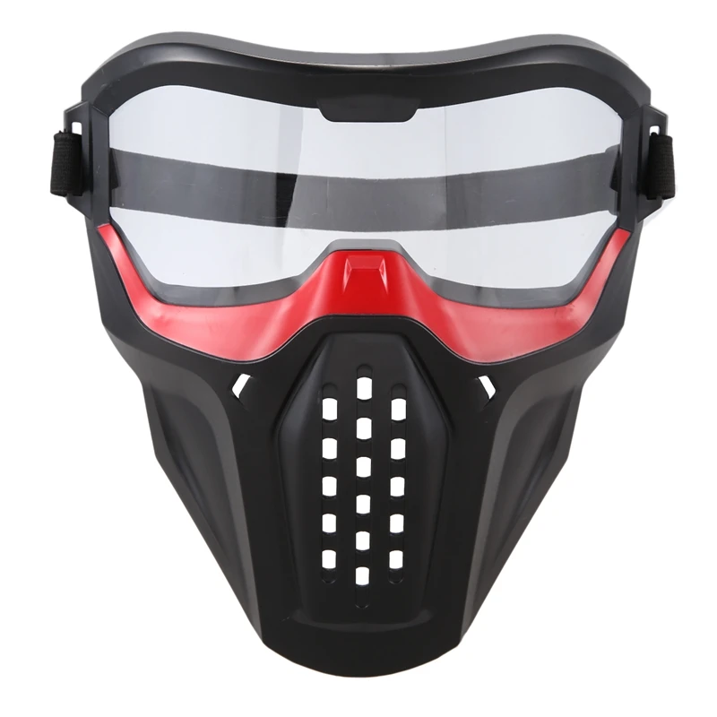 Maschera Occhiali Protettivi Per Nerf Blaster Giochi Fuori Porta Rosso