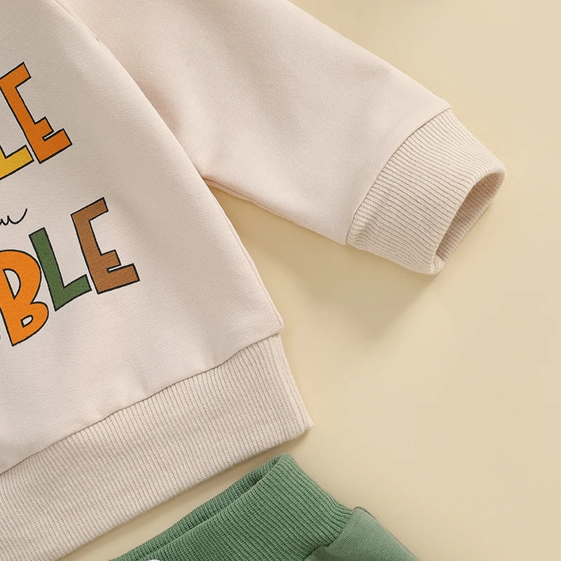 Baby Boy Thanksgiving Sweatshirt & Pants Set 4