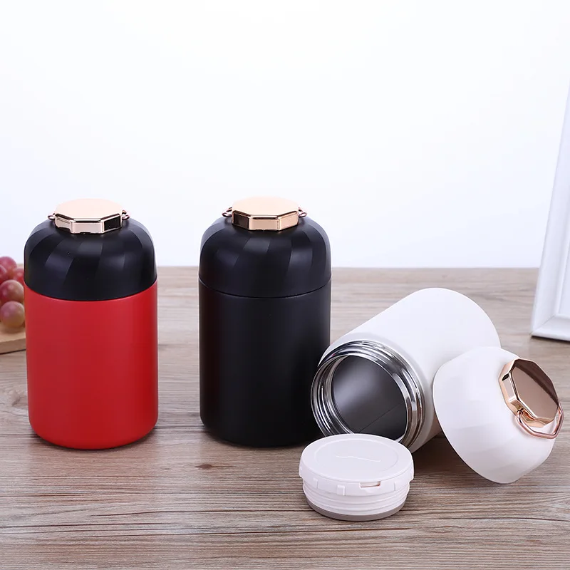 

Food Thermal Jar with Spoon Soup Tank Gruel Stewed Beaker 304 Stainless Steel Vacuum Insulated Lunch Box Office Thermo Container