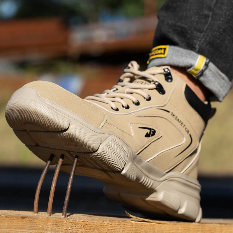 Work Safety Shoes Men Anti-smash Anti-puncture Work Sneakers