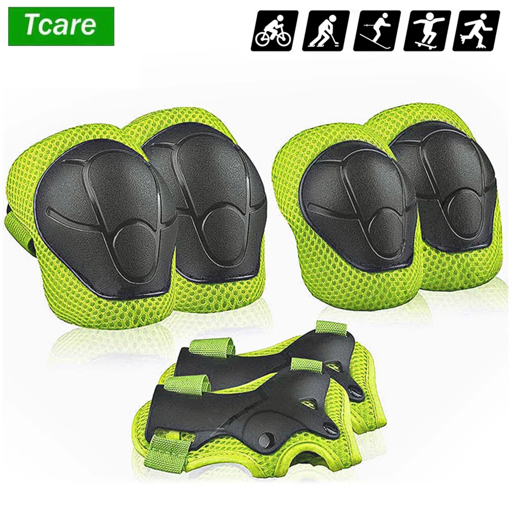 6 stücke Schutz Gears Set für Kinder Kinder Knie Pad Ellenbogen Pads Handgelenk Guards Kind Sicherheit Protector Kit für Radfahren fahrrad Skating