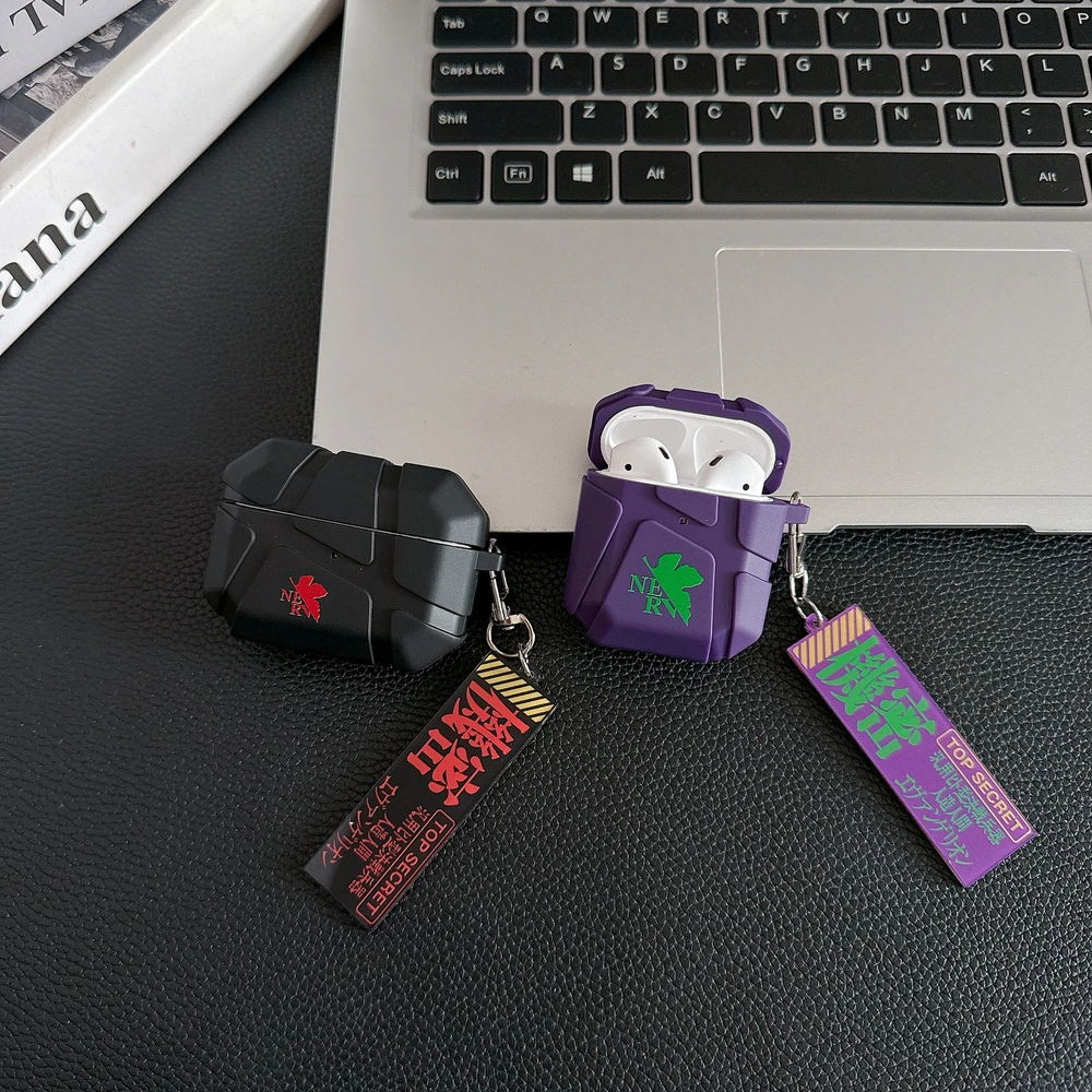 EVANGELION EVA Anime Earphone Protective Soft Case with Pendant