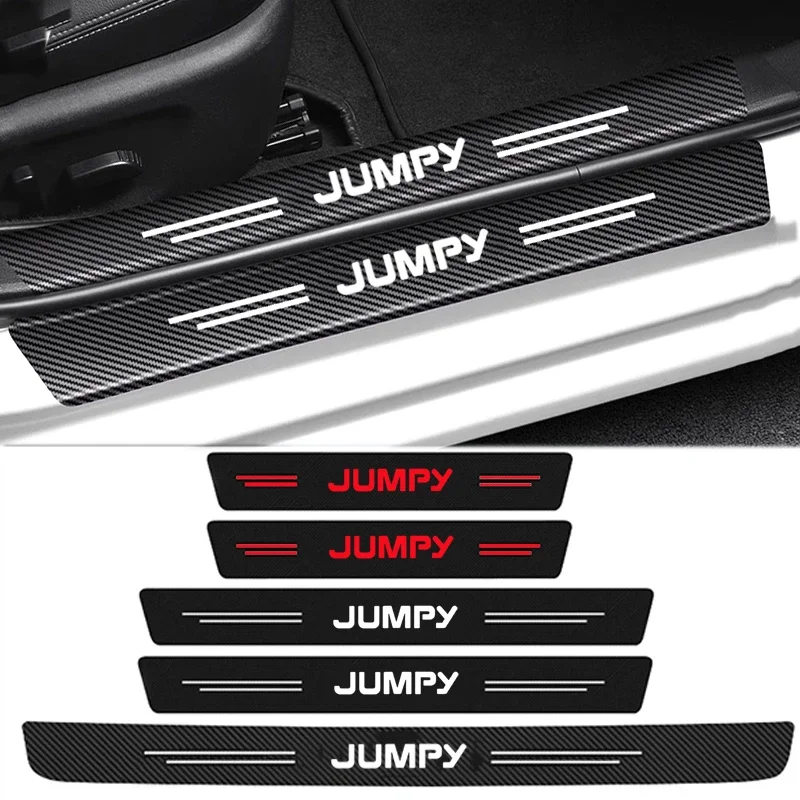 Durable Carbon Fiber Leather Car Door Sill and Trunk Protection Stickers