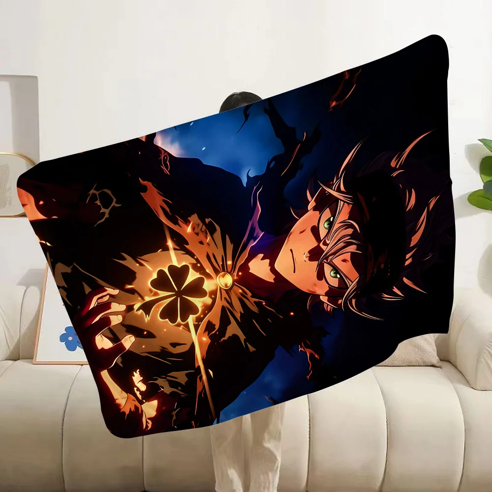 Hot Classic Anime Black Clover Printed Blanket Picnic Blankets Warm Blanket Soft Comfortable Blanket Home Travel Birthday Gift 4
